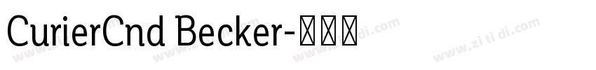 CurierCnd Becker字体转换